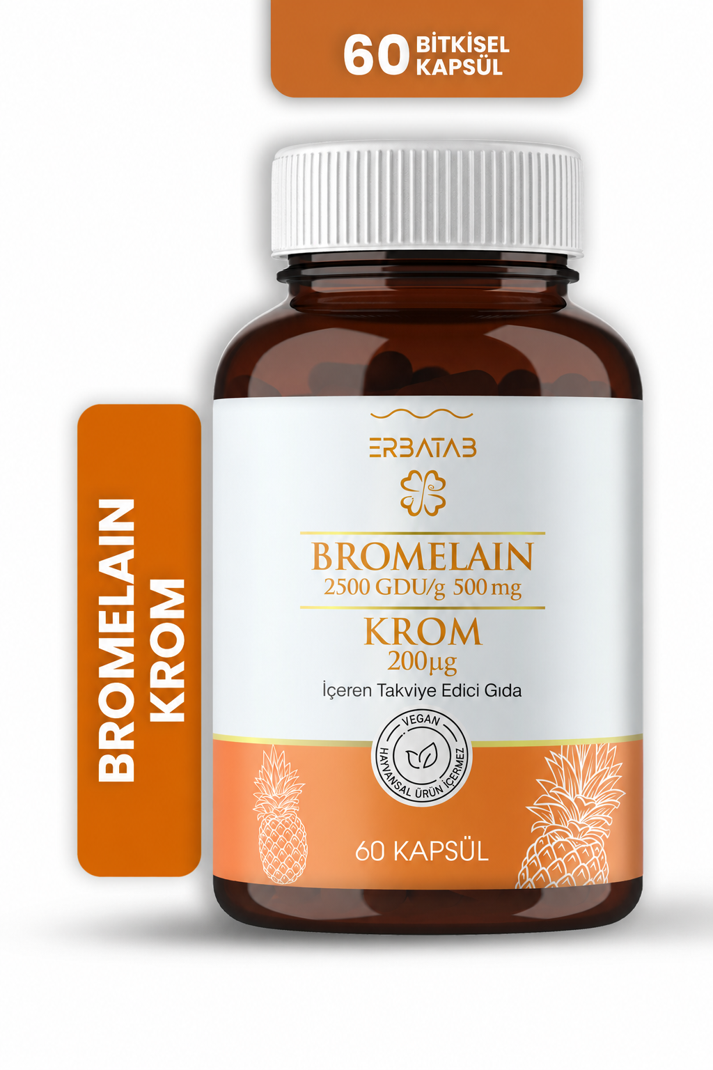 Bromelain Krompikolinat 60 Kapsül