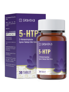 Erbatab 5-HTP 100 Mg 30 Tablet 5-Hidroksitriptofan İçeren Takviye Edici Gıda