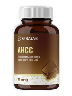 Erbatab AHCC 60 Bitkisel Kapsül Shiitake Mantar Kaynaklı Takviye Edici Gıda