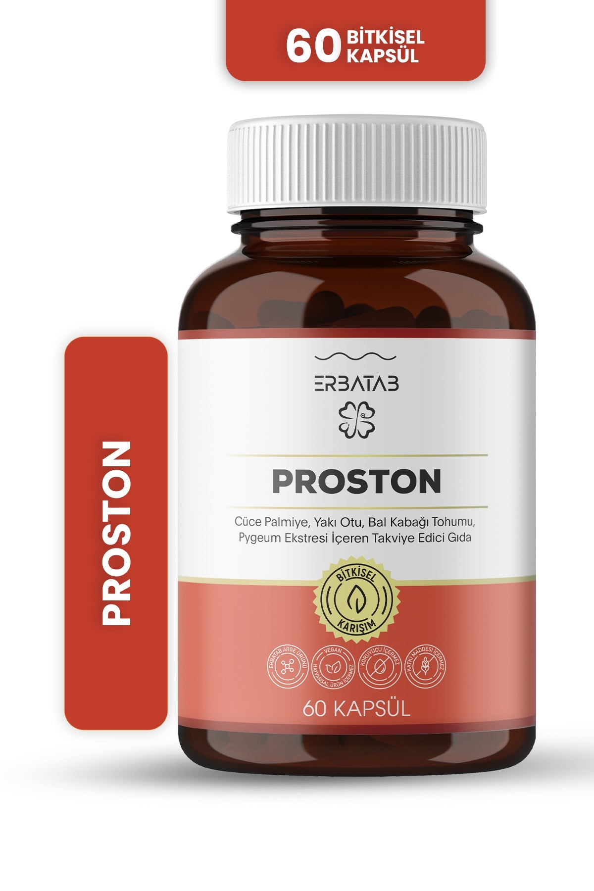 Erbatab Proston (Cüce Palmiye, Yakı Otu, Bal Kabağı Tohumu, Pygeum Ekstresi) 60 Kapsül - 2