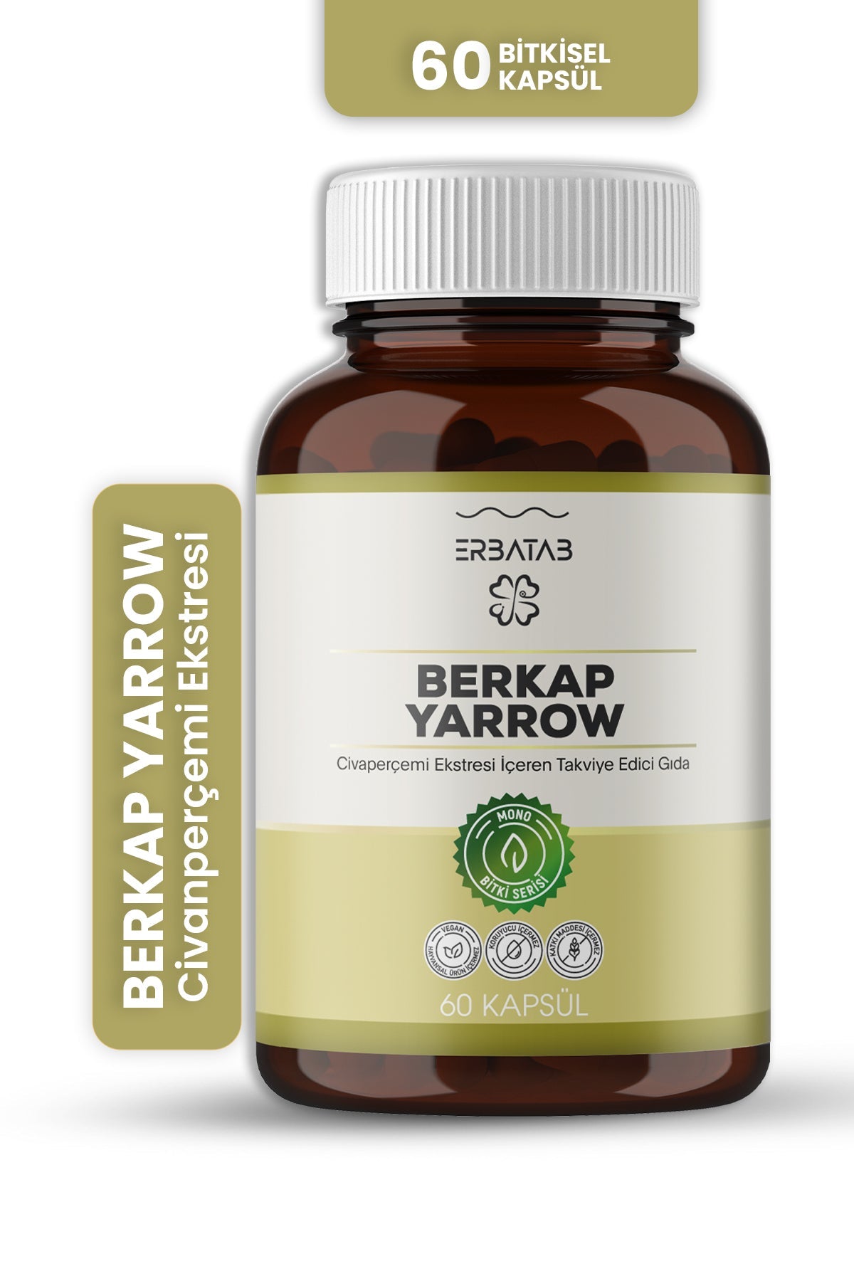 Erbatab Civan Perçemi Ekstresi Berkap Yarrow 60 Kapsül