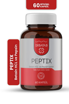 Erbatab Betain HCl Pepsin Takviye Edici Gıda Peptix 60 Kapsül - 2