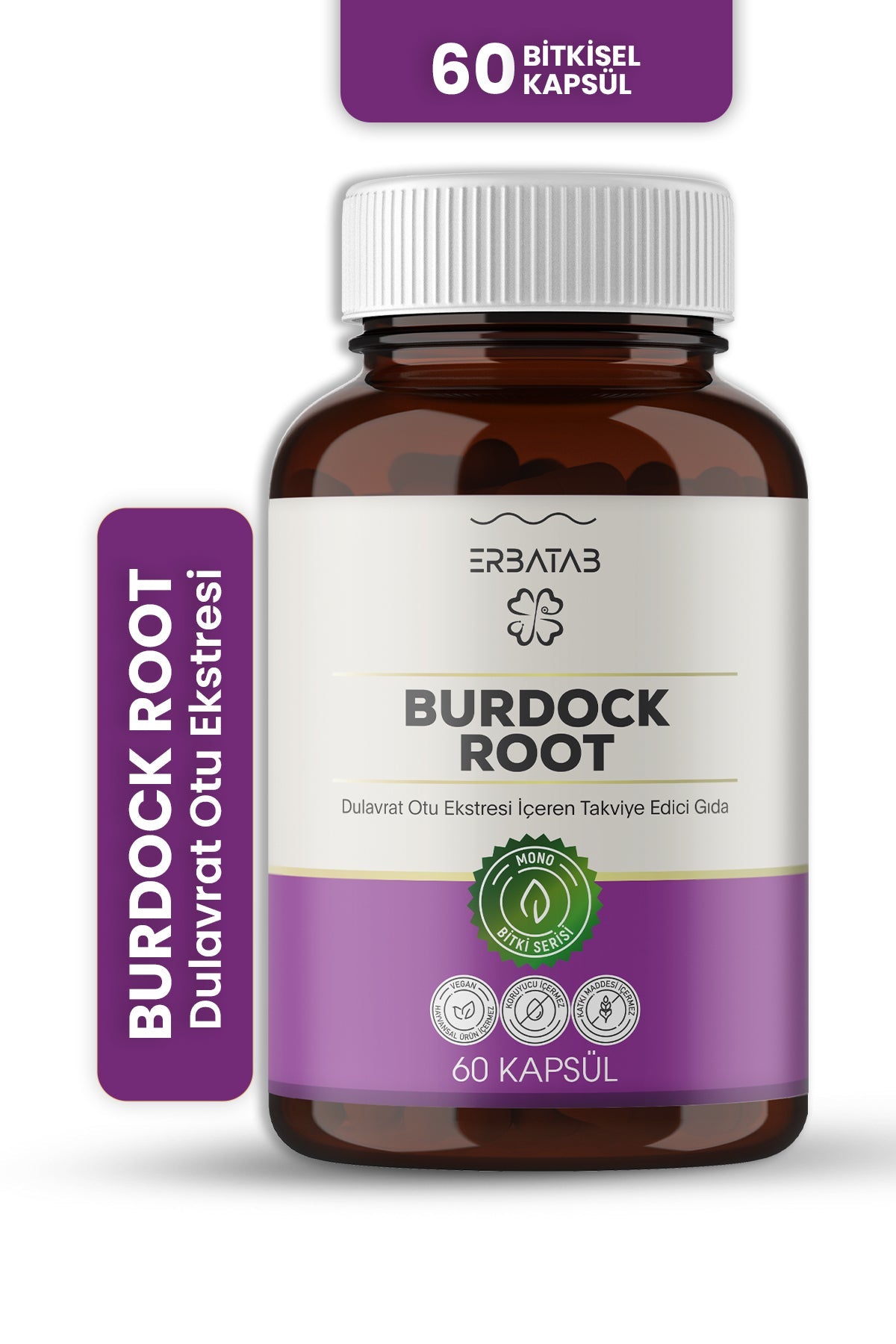 Erbatab Dulavrat Otu Burdock Root Ekstresi 60 Kapsül