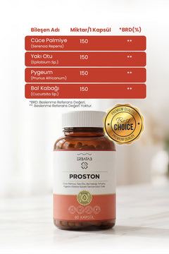 Erbatab Proston (Cüce Palmiye, Yakı Otu, Bal Kabağı Tohumu, Pygeum Ekstresi) 60 Kapsül - 3