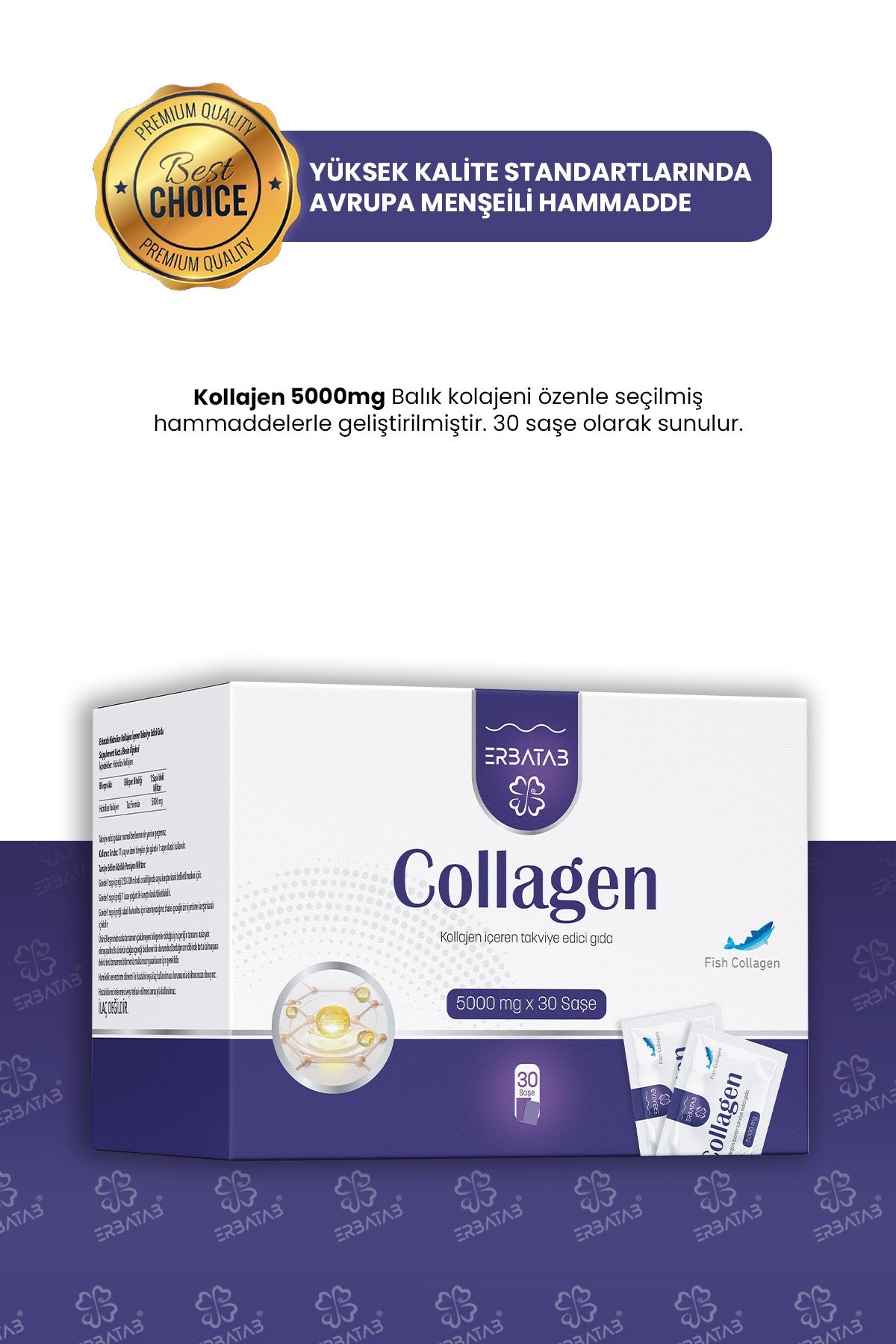 Erbatab Hidrolize Kolajen 5000 mg 30 Saşe - 5