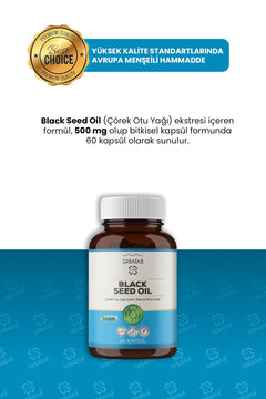 Erbatab Çörek Otu Yağı Black Seed Oil 60 Kapsül Licaps®
