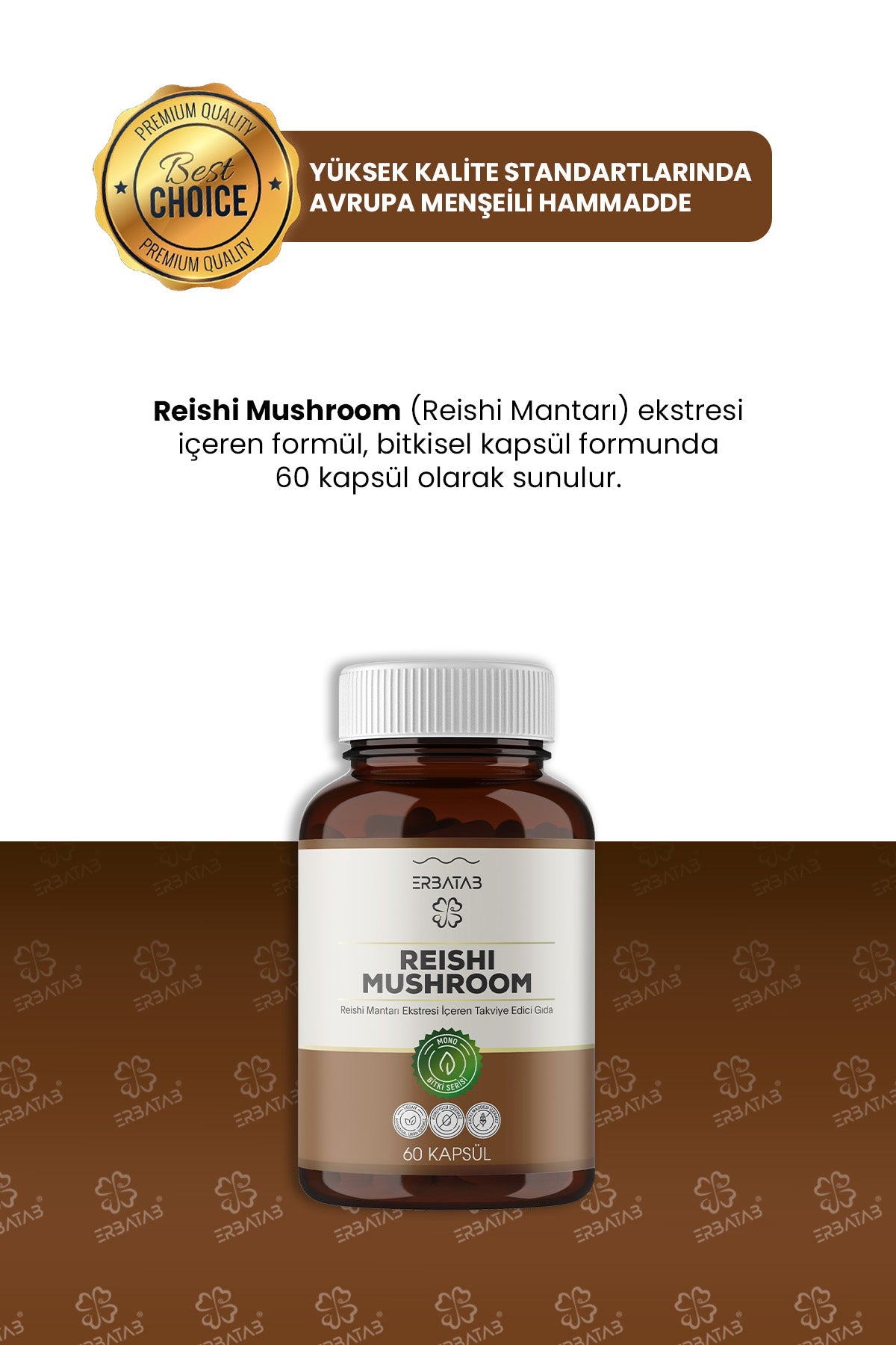 Erbatab Reishi Mantarı Ekstresi 60 Kapsül