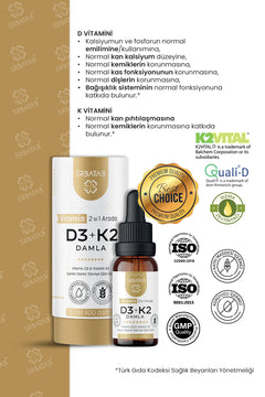 Erbatab D3 K2 damla 2'li set
