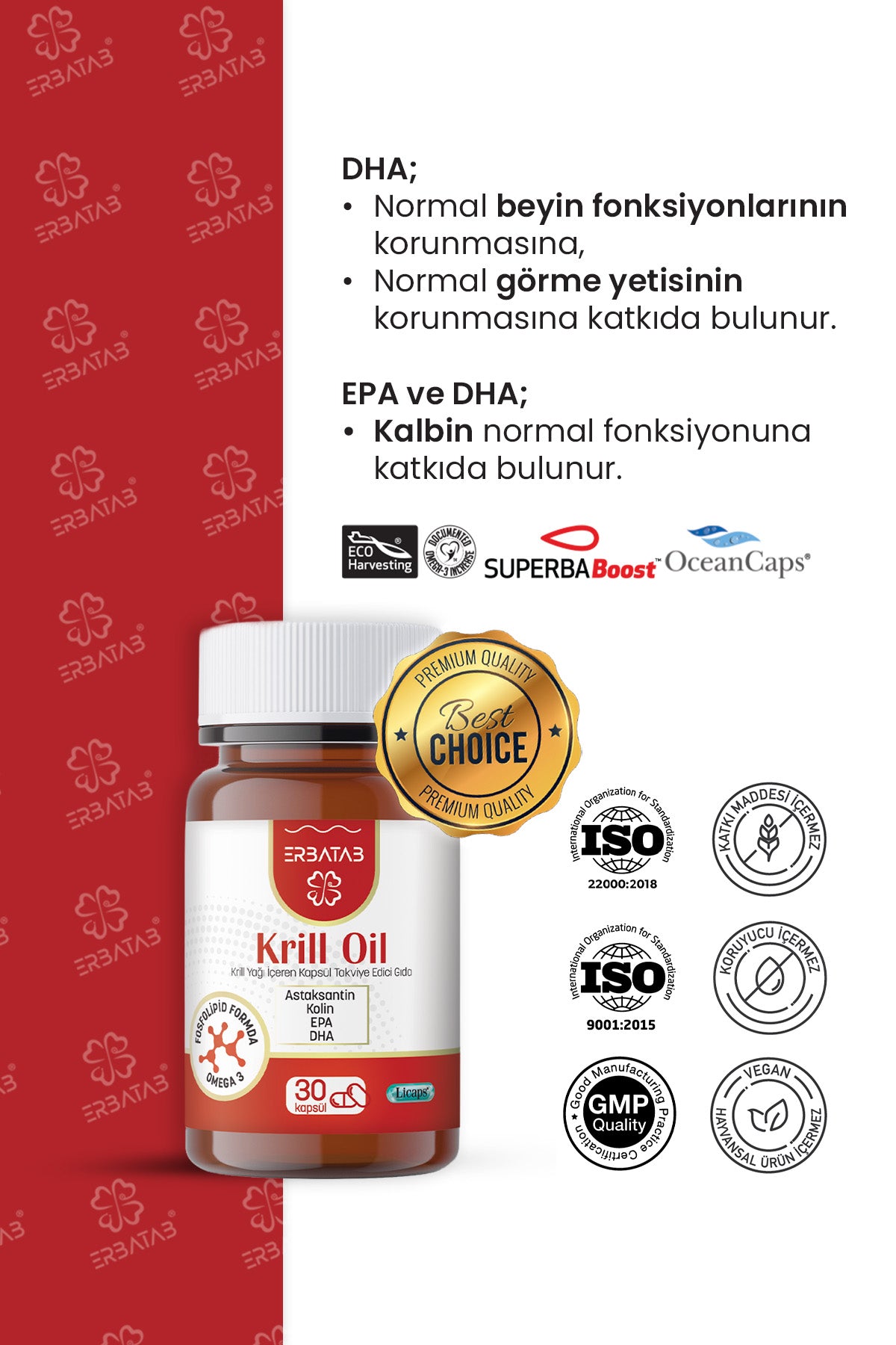 Erbatab Krill Yağı (Krill Oil) 500 mg 30 Kapsül - 6