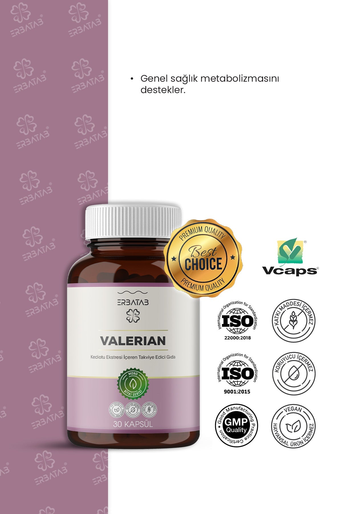 Erbatab Kediotu Ekstresi Valerian 30 Kapsül