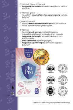 Erbatab Flu-pro Vitamin C Vitamin D3 Çinko Ve Karamürver Ekstresi 10 Stick