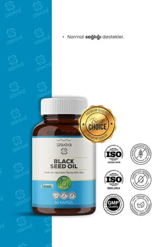 Erbatab Çörek Otu Yağı Black Seed Oil 60 Kapsül Licaps®