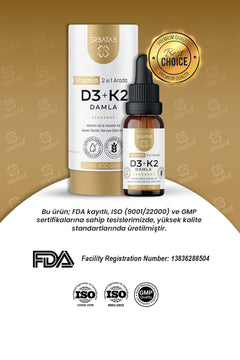 Erbatab D3 K2 damla 2'li set