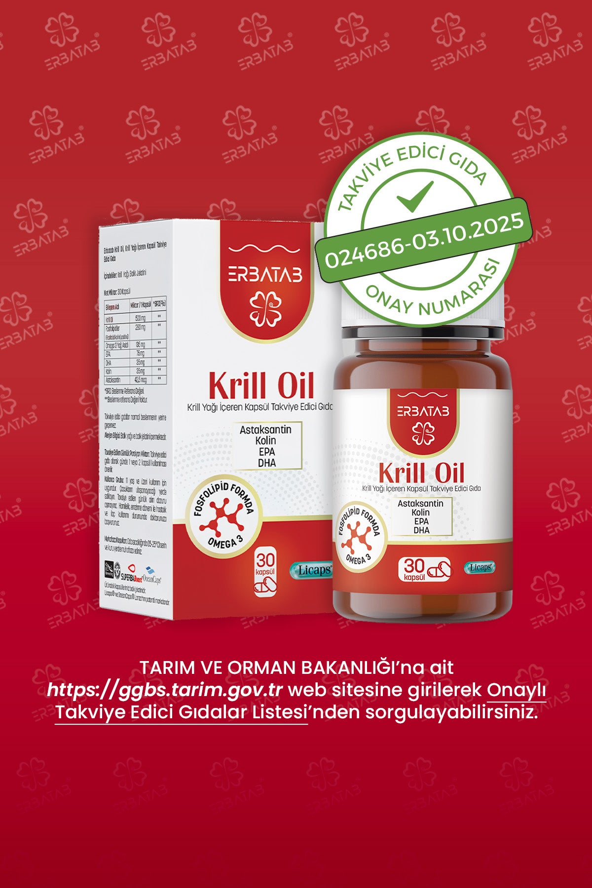 Erbatab Krill Yağı (Krill Oil) 500 mg 30 Kapsül - 8