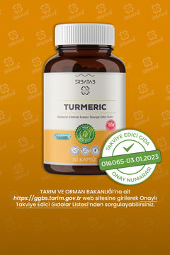 Erbatab Zerdeçal Curcumin Turmeric Ekstresi 30 Kapsül Licaps®