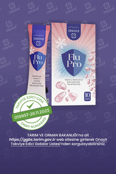 Erbatab Flu-pro Vitamin C Vitamin D3 Çinko Ve Karamürver Ekstresi 10 Stick