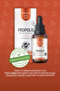 Erbatab Propolis Suda Çözünebilir Damla 30 Ml 600 Damla