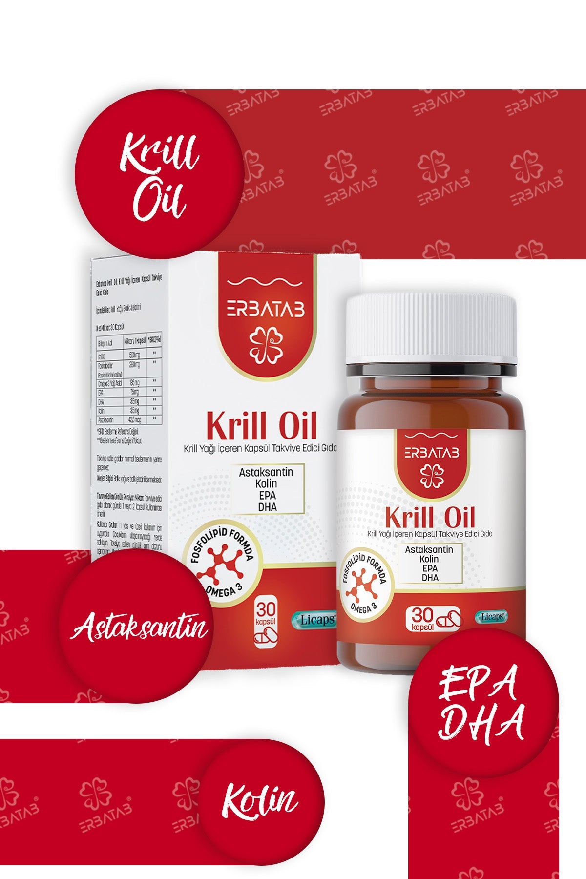 Erbatab Krill Yağı (Krill Oil) 500 mg 30 Kapsül - 9