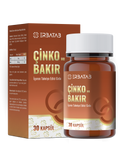 Erbatab Çinko ve Bakır 30 Kapsül 15 Mg Çinko Pikolinat ve 1000 Mcg Bakır İçeren Takviye Edici Gıda
