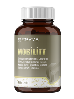 Erbatab Mobility 60 Bitkisel Kapsül Glukozamin Kondroitin MSM ve Kolajen İçeren Takviye Edici Gıda