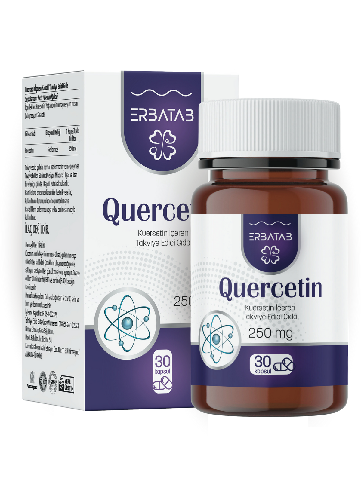 Erbatab Quercetin ( Kuersetin ) 30 Kapsül