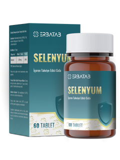 Erbatab Selenyum 200 Mcg 60 Tablet L-Selenometionin İçeren Takviye Edici Gıda