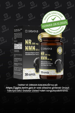 Erbatab NR 300 mg + NMN 50 mg Lipozomal Formül 30 Kapsül Takviye Edici Gıda