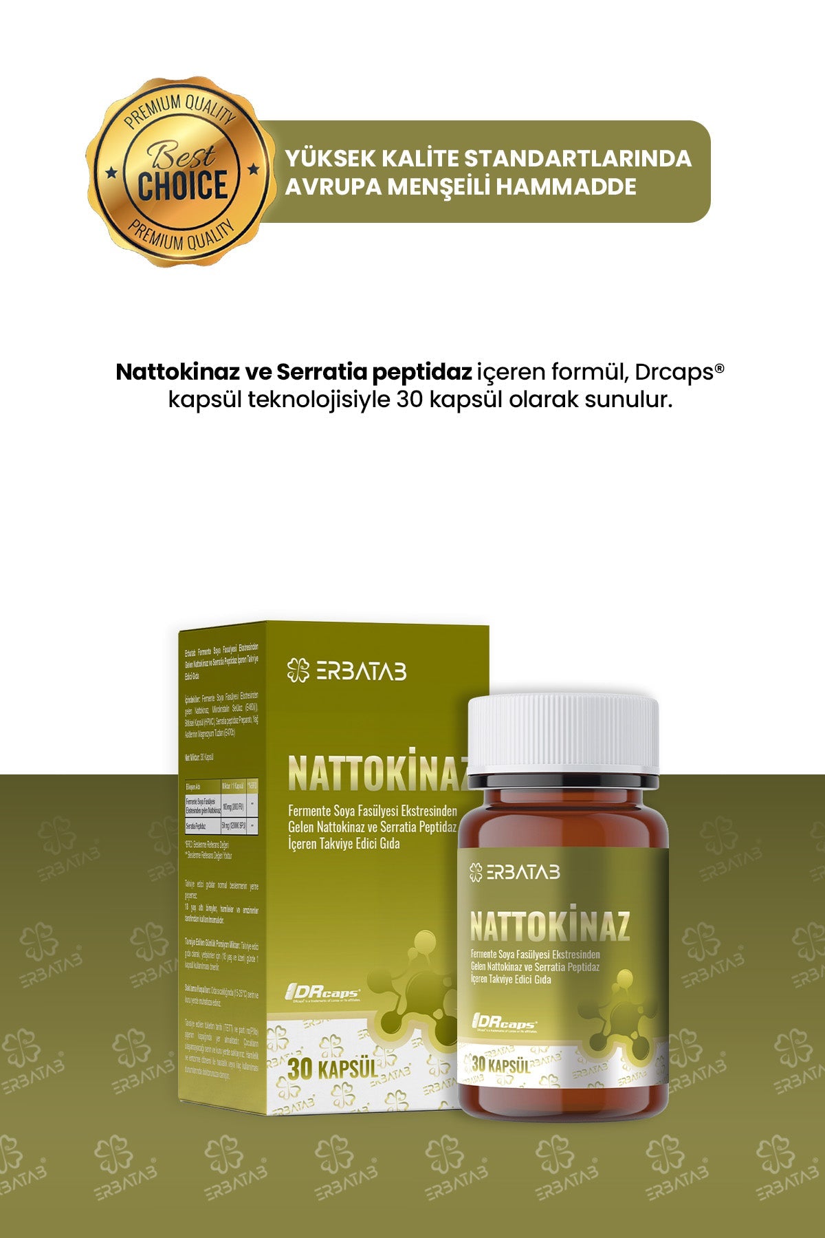 Erbatab Nattokinaz Takviye Edici Gıda – 30 Kapsül - 4