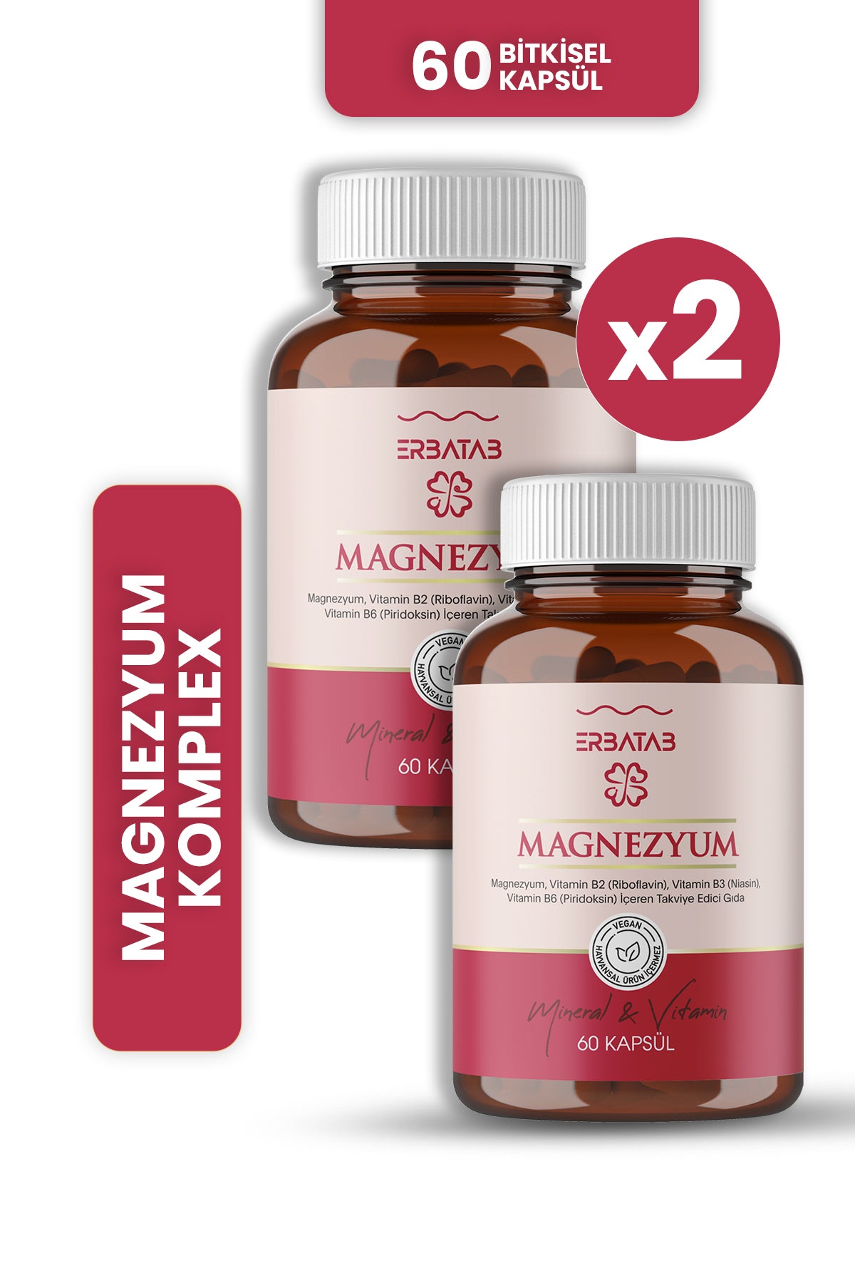 Erbatab Magnezyum 3'lü Form 2'li Set