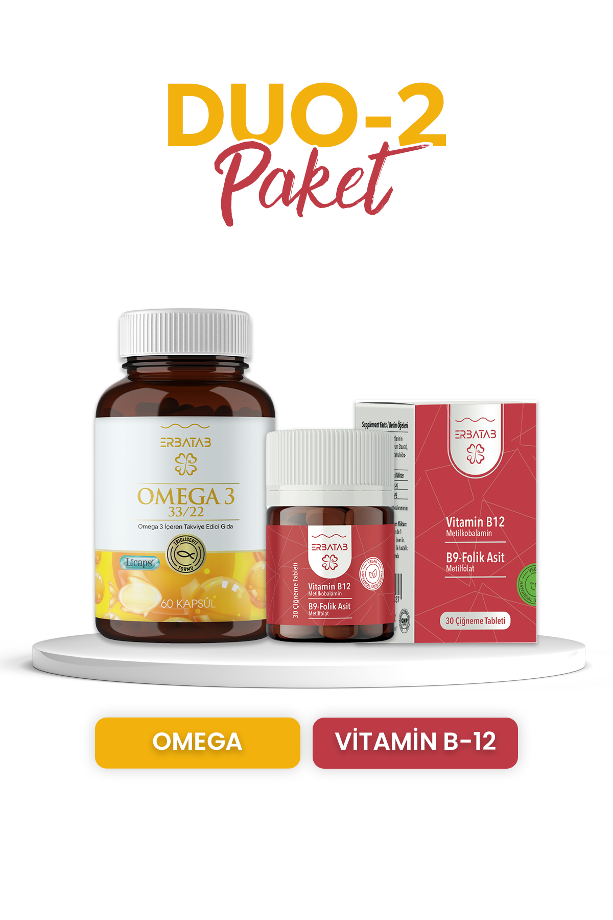 Erbatab Duo Paketi 2 (Omega 3 + B12)