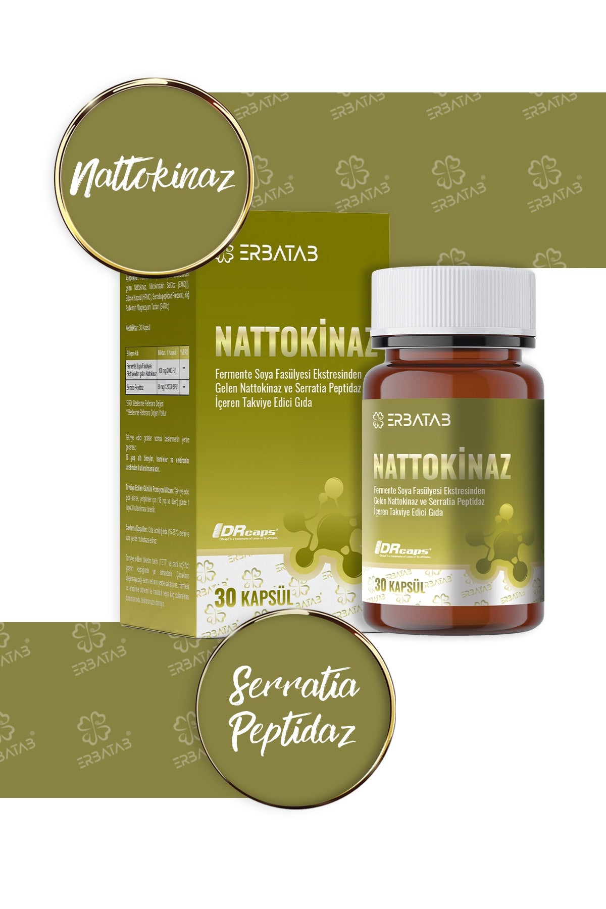 Erbatab Nattokinaz Takviye Edici Gıda – 30 Kapsül - 8